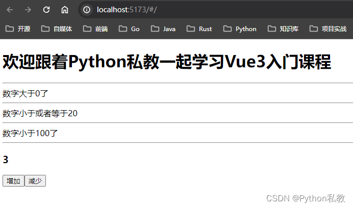 Vue3使用v-if指令进行条件渲染的实例代码(图1) 在这里插入图片描述