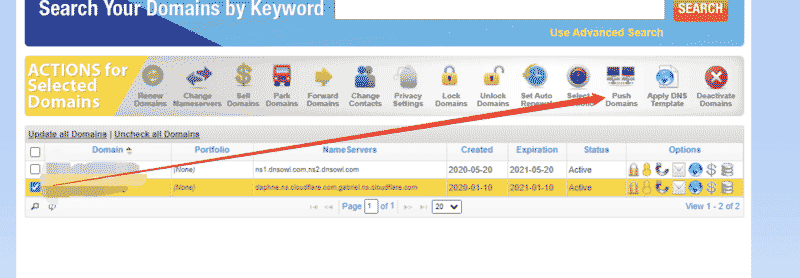 NameSilo下域名过户Push给另外一个账户图文教程(图1)