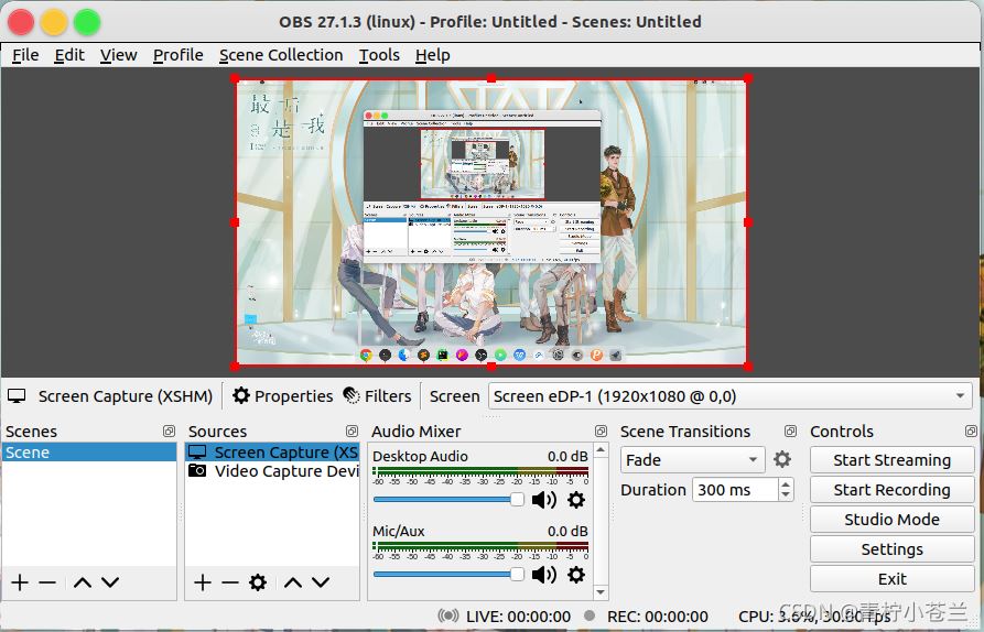 ubuntu 20.04录屏软件OBS安装和卸载图文教程(图16)