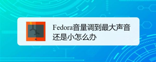 Fedora音量很小怎么办? Fedora音量调到最大声音还是小的解决办法(图1)