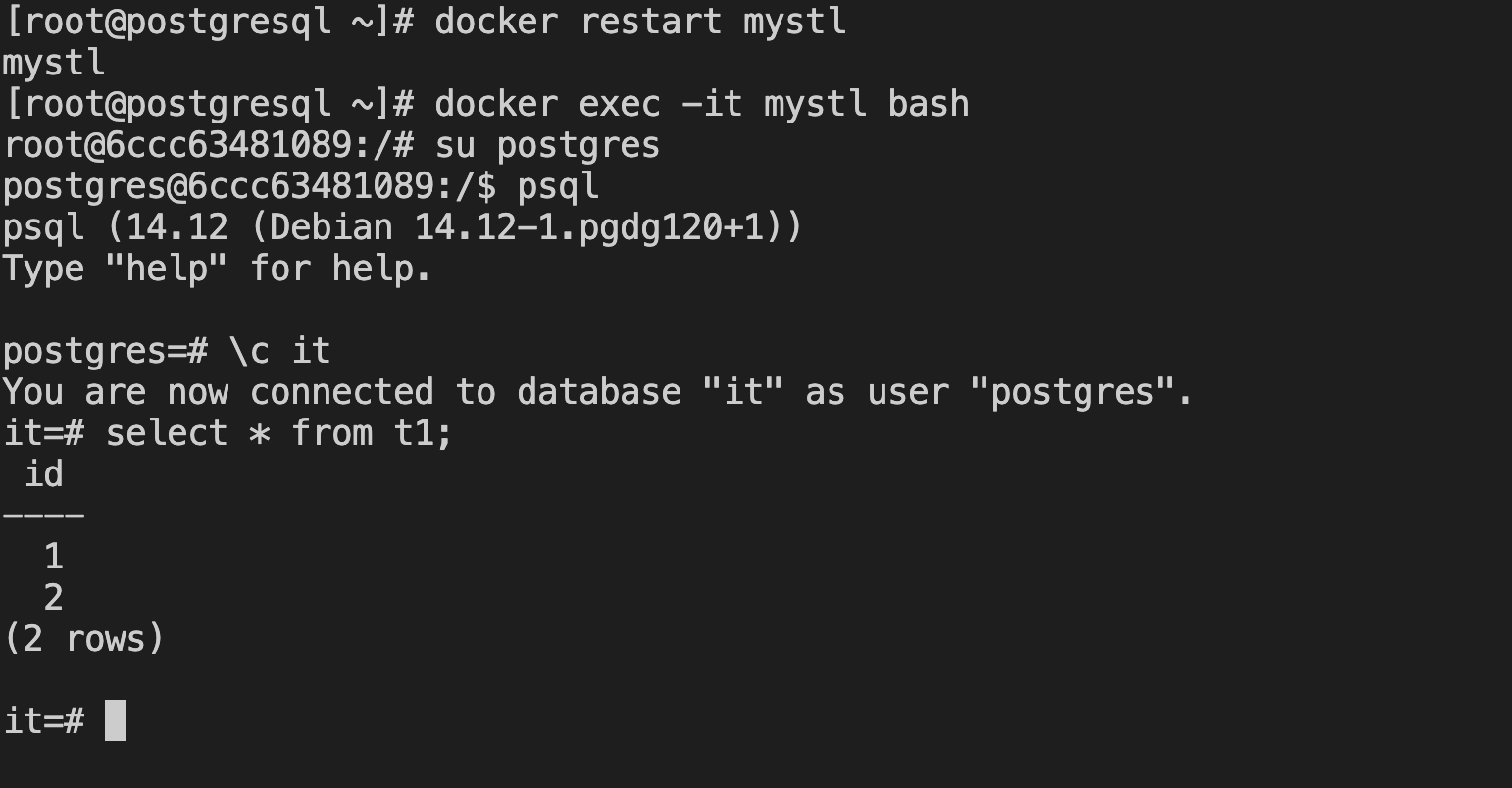 在docker上部署postgreSQL主从的超详细步骤(图17)