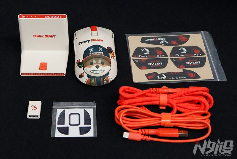 双飞燕血手幽灵 R72 Pro Duo 双连电竞无线游戏鼠标拆解评测(图2)