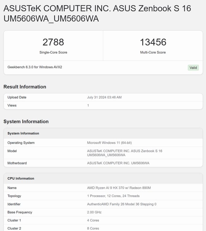 华硕灵耀16 Air AI超薄本怎么样 华硕灵耀16 Air AI超薄本评测(图14)