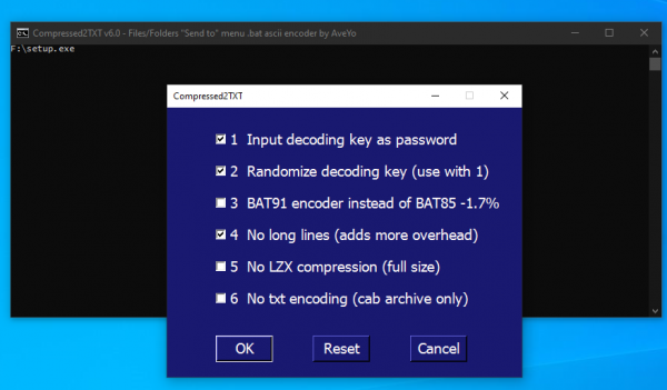 Compressed2TXT(File2Batch/res2batch) v6.5 将文件转化为bat(图1)