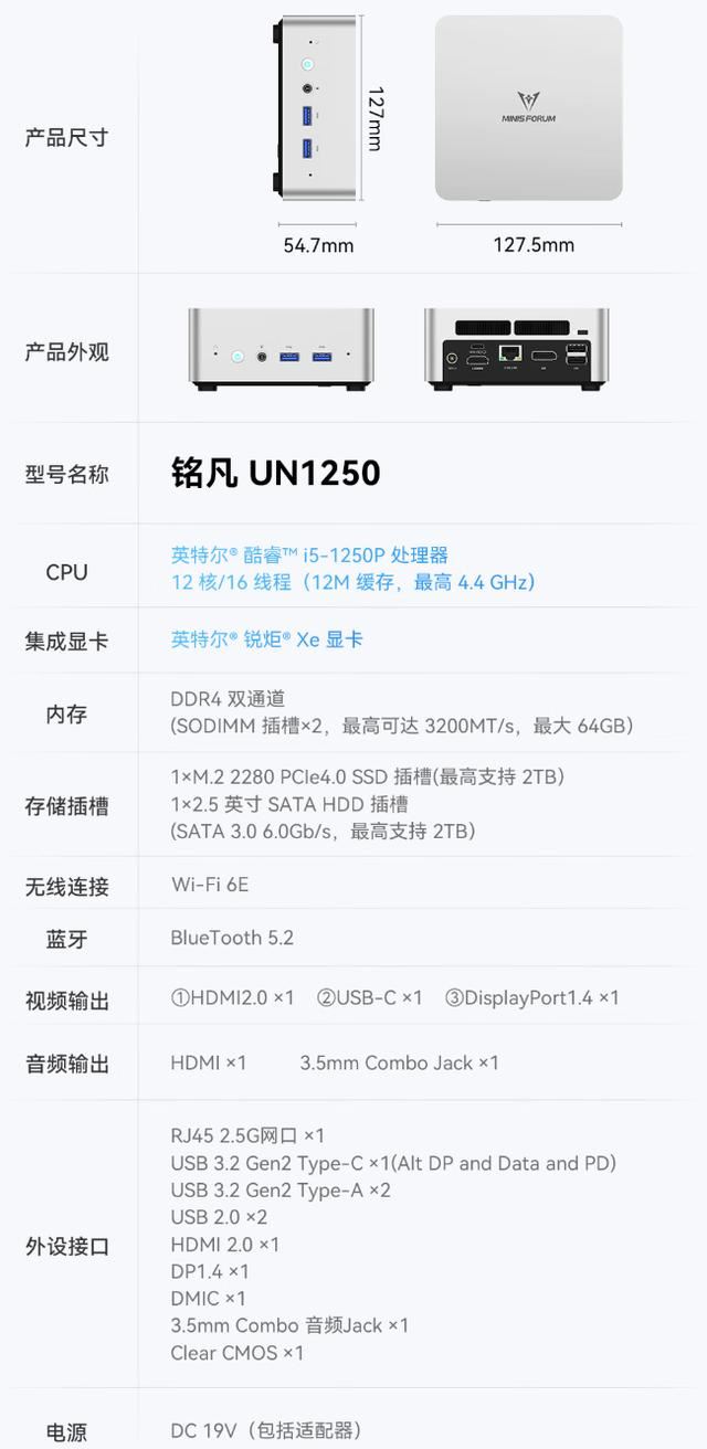搭载i5-1250P的铭凡UN1250值得买吗? 铭凡 UN1250迷你主机开售(图10)