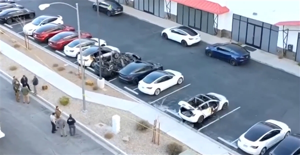 场面失控！成排特斯拉在美遭纵火烧毁