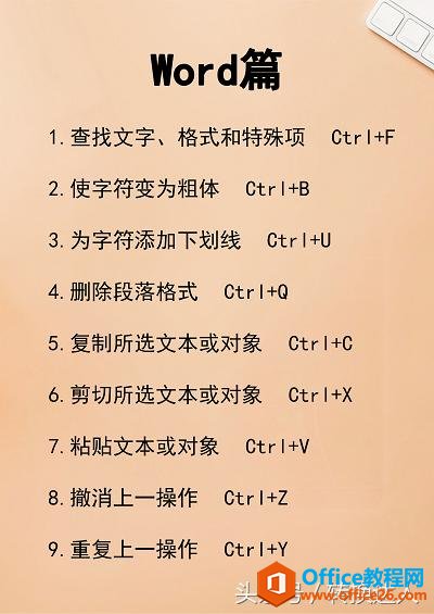 超实用的58个office快捷键汇总，办公室人员必备！