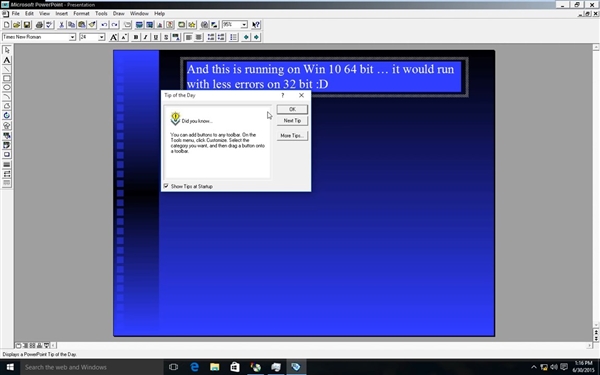 Windows 10兼容性爆表！完美运行Office 95