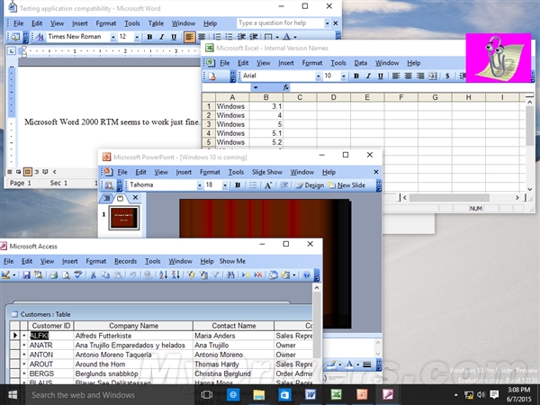 Windows 10兼容性爆表！完美运行Office 95