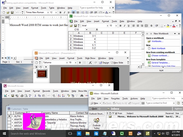 Windows 10兼容性爆表！完美运行Office 95