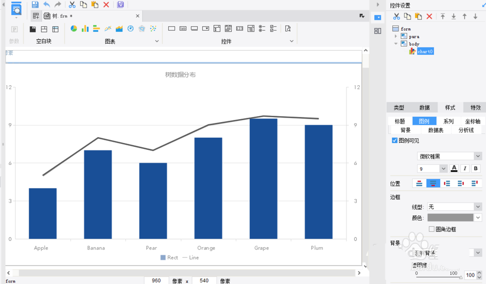 FineReport怎么制作折线图和柱状图组合图表?(图6)