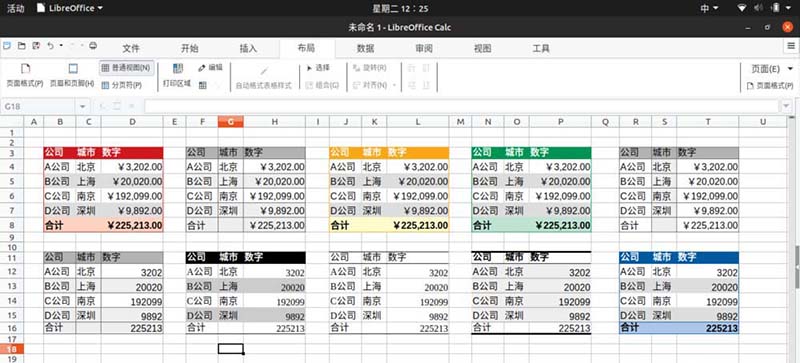 LibreOffice Calc自动格式表格样式怎么使用?(图1)