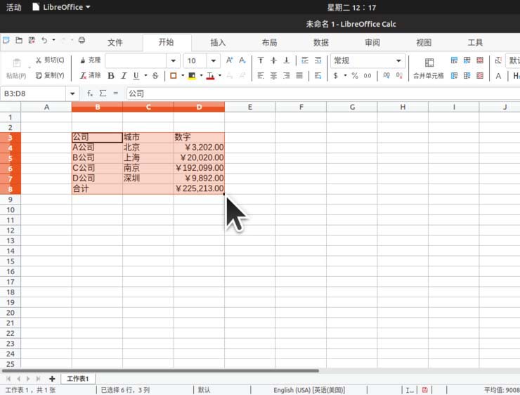 LibreOffice Calc自动格式表格样式怎么使用?(图2)