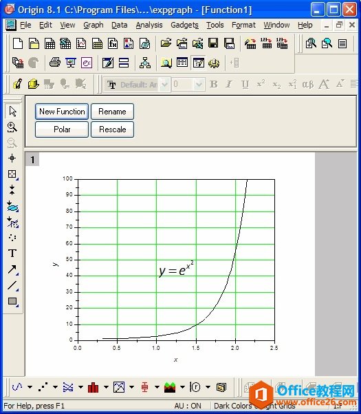 在Origin中编辑公式示例