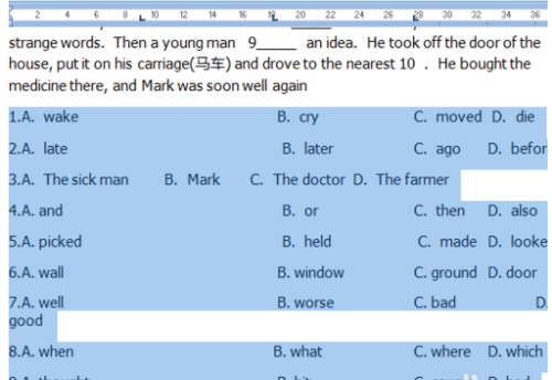 word排版中如何使英语选择项对齐(图2) word排版中如何使英语选择项对齐