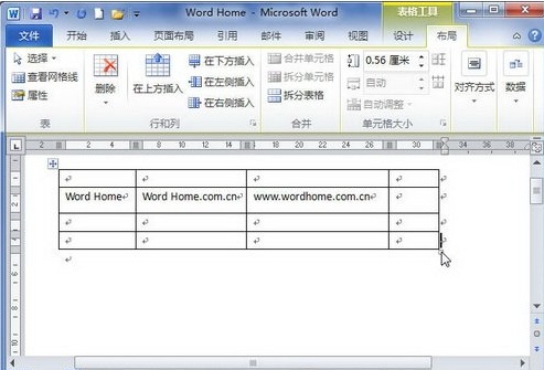 如何在Word2010文档表格中拖动边框调整表格大小(图3) 如何在Word2010文档表格中拖动边框调整表格大小