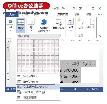 怎么将Word文档中文本转换为表格(图2) 怎么将Word文档中文本转换为表格