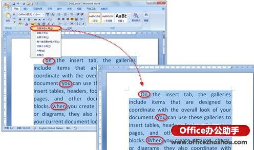 Word文档中大小写及全半角快速转换的方法(图2) Word文档中大小写及全半角快速转换的方法