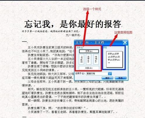 word选的字怎样竖向排列