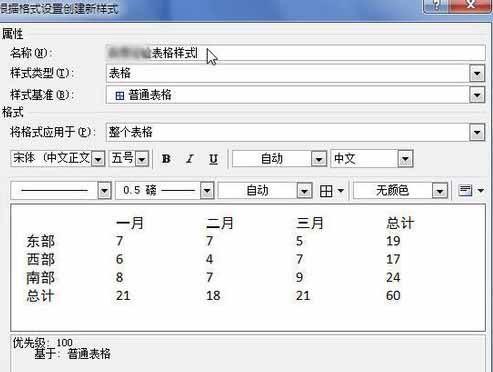 Word2010怎样创建自定义表格样式