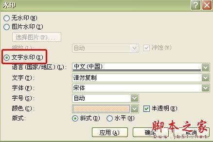 在Word2007文档中添加文字水印和文字水印的方法步骤(图文)