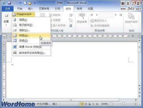 如何在Word2010文档中设置标签选项(图文教程)