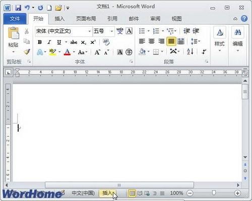 在Word2010中选择