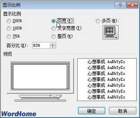 调整Word2010文档页面显示比例