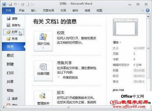 Word2010中的