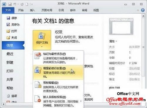 Word2010中的