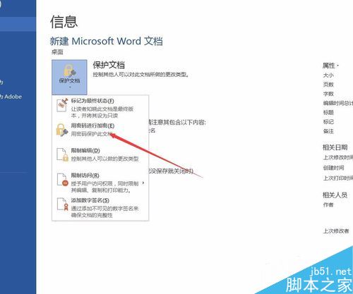 word2016如何设置密码保护？word2016加密文档教程