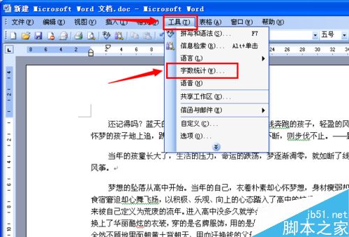 在word中如何才能快速数出文章的字数?(图4)