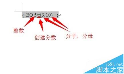 Word域代码特殊指令创建分数和积分的详细教程(图1)