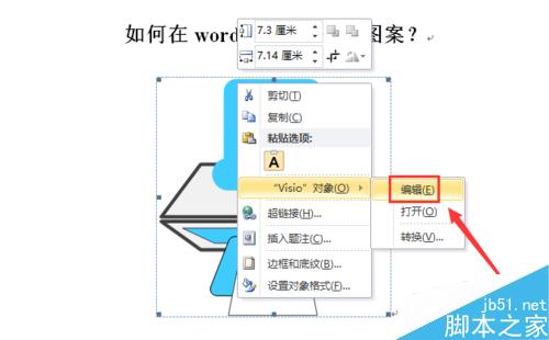 在word文档中怎么编辑visio图案?(图5) 如何在word中编辑visio图案?
