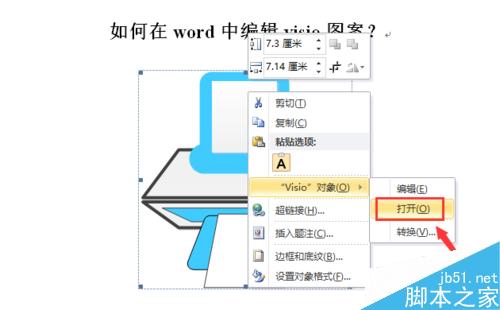 在word文档中怎么编辑visio图案?(图7) 如何在word中编辑visio图案?