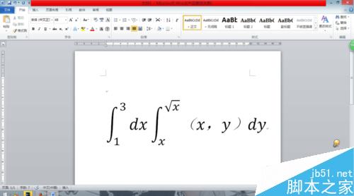 Word2010文档怎么编辑输入积分公式?(图7) Word文档怎么输入积分公式?——2010版