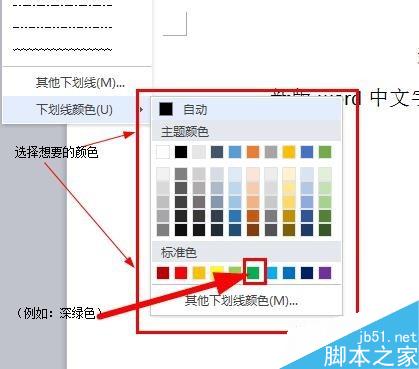 word如何修改文字下划线的颜色?(图7) word中文字如何修改下划线的颜色?