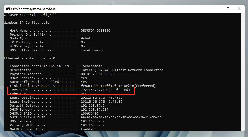 Windows11怎么查看IP地址?win11怎么查看电脑IP地址?(图7) Windows11怎么查看IP地址?