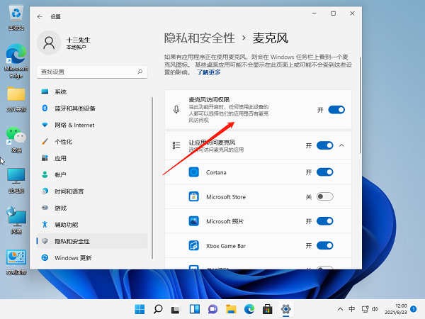 Win11麦克风没声音怎么设置?Win11麦克风权限开启教程(图4) Win11麦克风没声音怎么设置