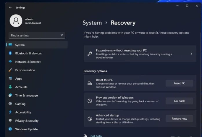 Win11超过时间如何退回Win10？